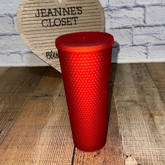 Starbucks Studded Tumble Venti Cup Red Jelly Coffee Cup Mug *has flaw - Picture 4 of 10